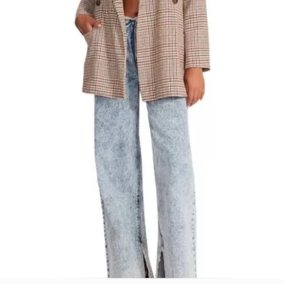 Steve Madden Beige Checkered Blazer - Picture 5 of 7